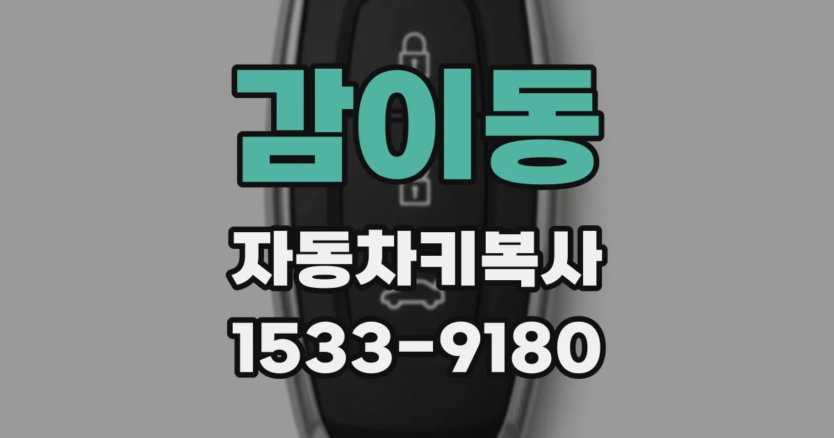 감이동 자동차키복사