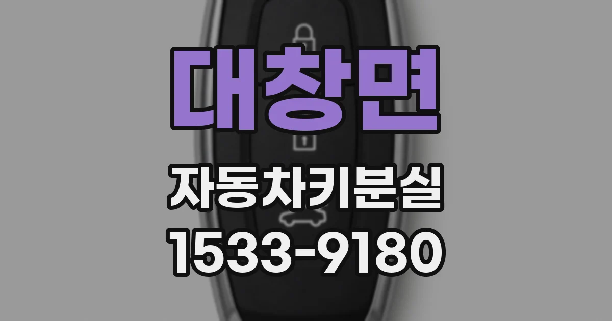 대창면 자동차키분실