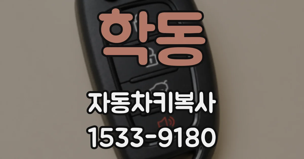 학동 자동차키복사