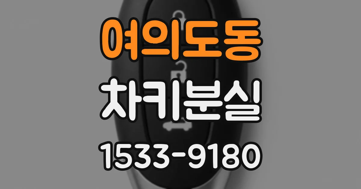 여의도동 차키분실