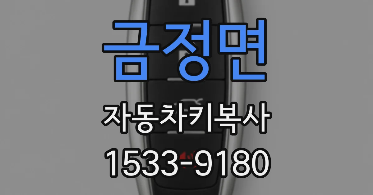 금정면 자동차키복사