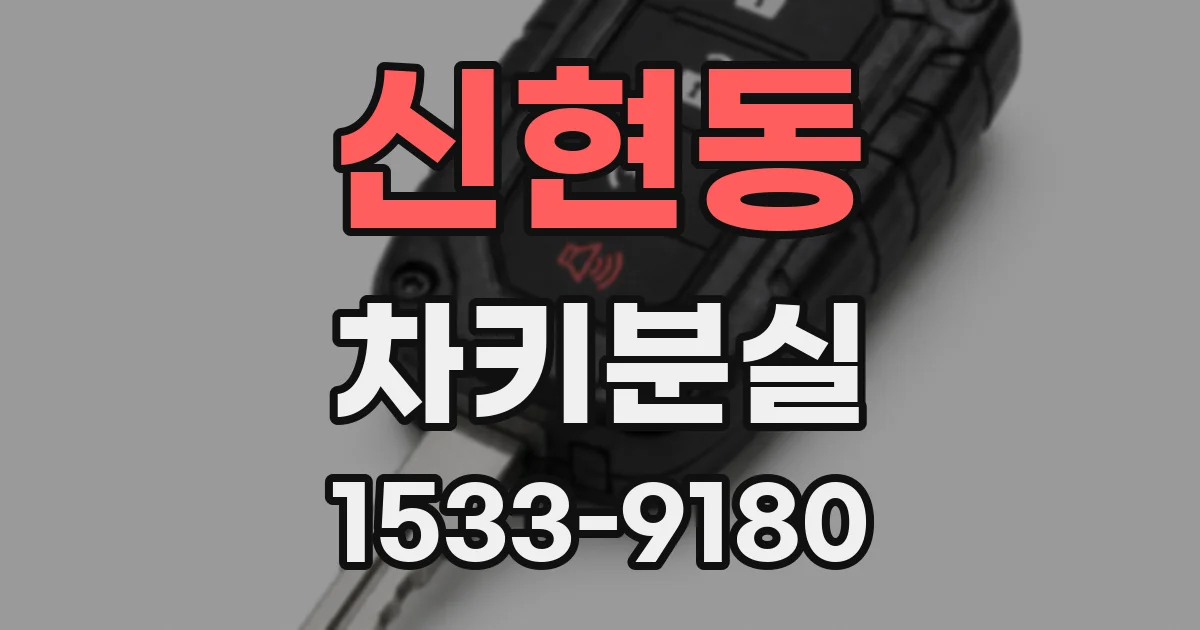 신현동 차키분실