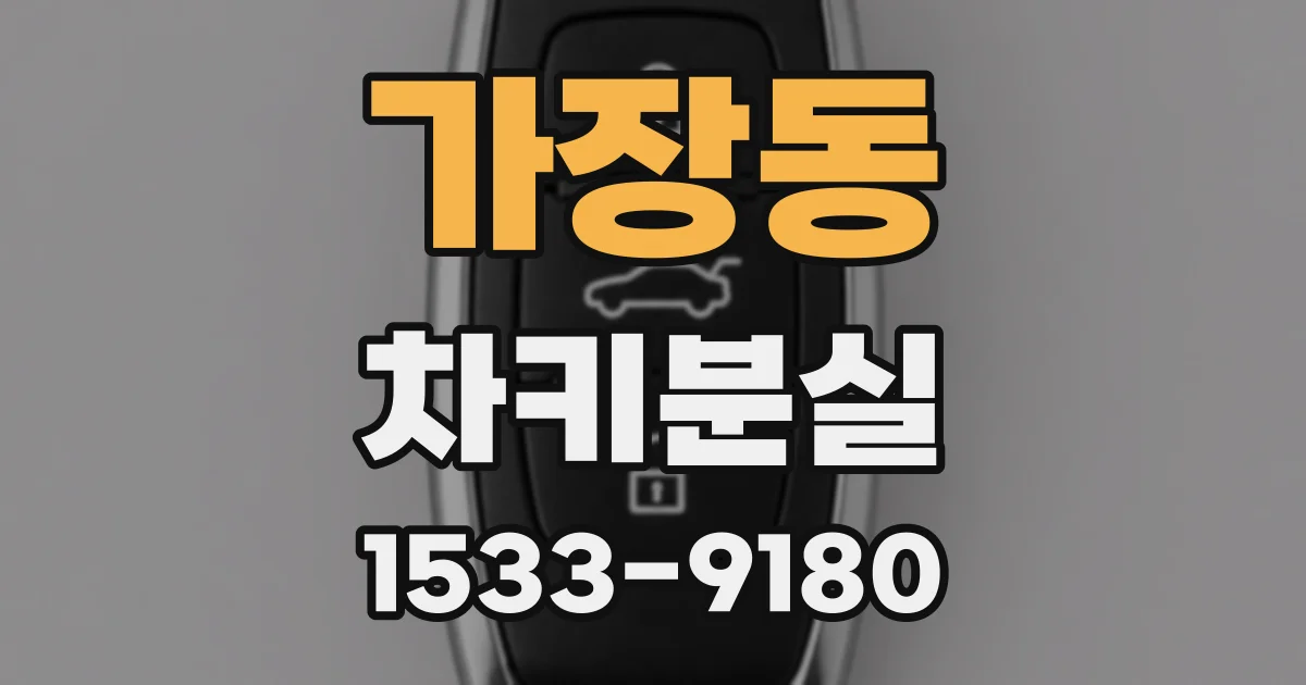 가장동 차키분실