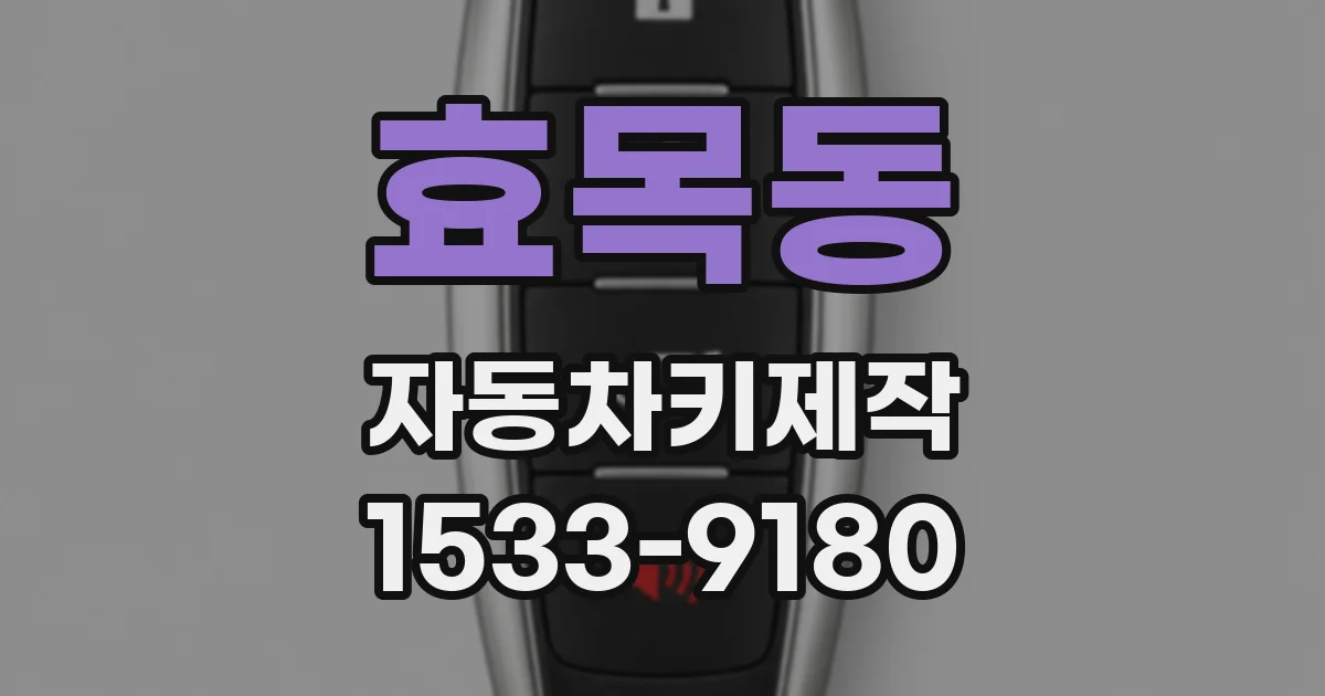 효목동 자동차키제작
