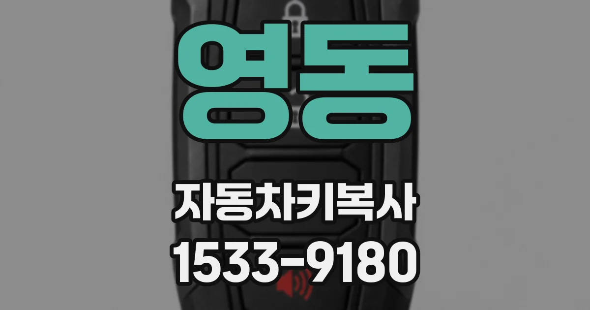 영동 자동차키복사