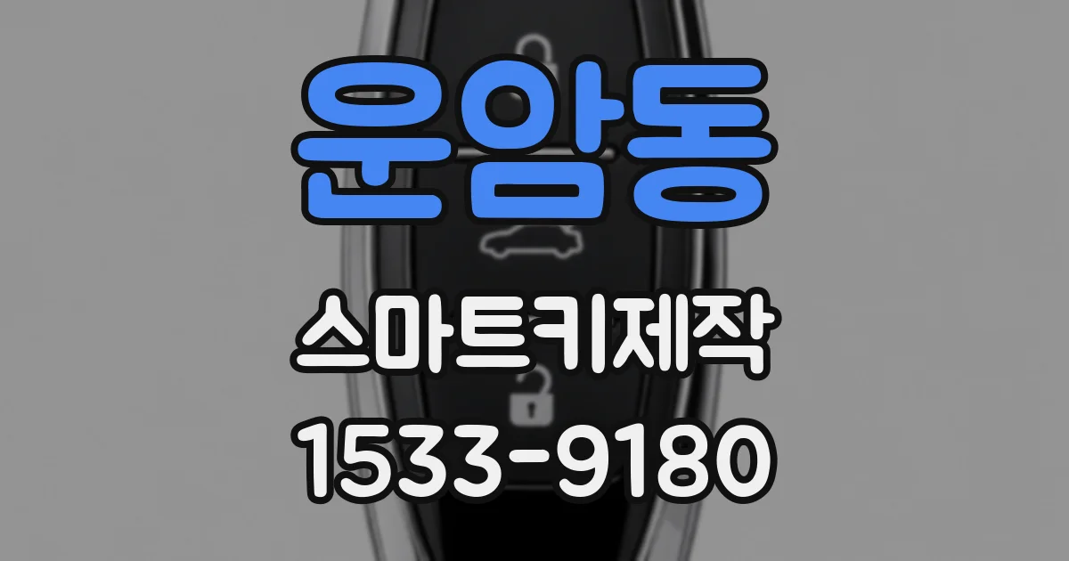 운암동 스마트키제작