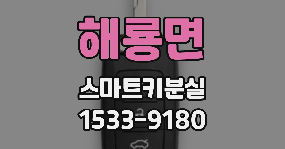 해룡면 스마트키분실