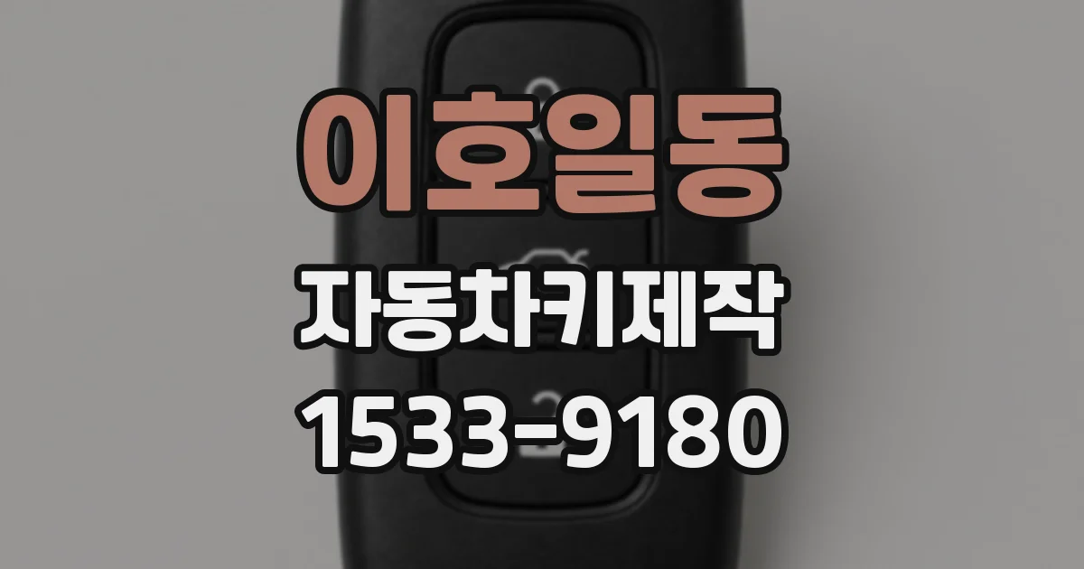 이호일동 자동차키제작