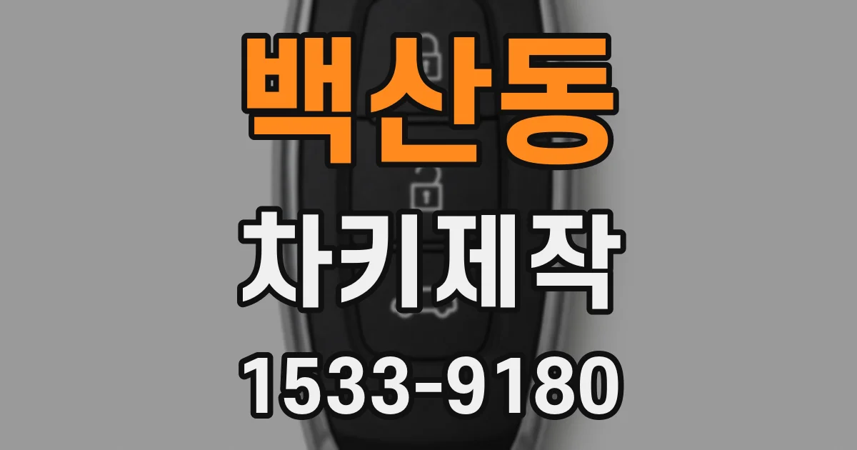 백산동 차키제작