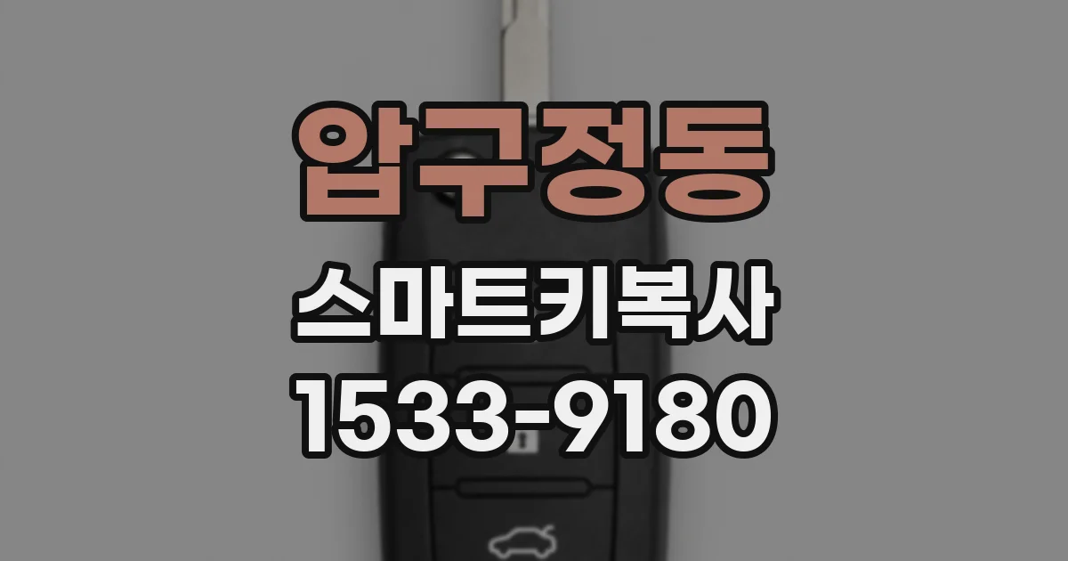 압구정동 스마트키복사