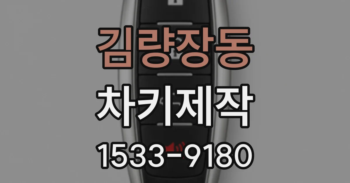 김량장동 차키제작