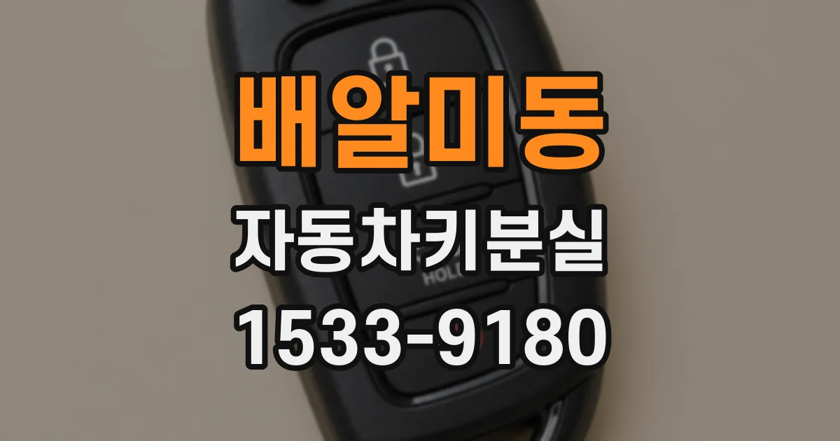 배알미동 자동차키분실