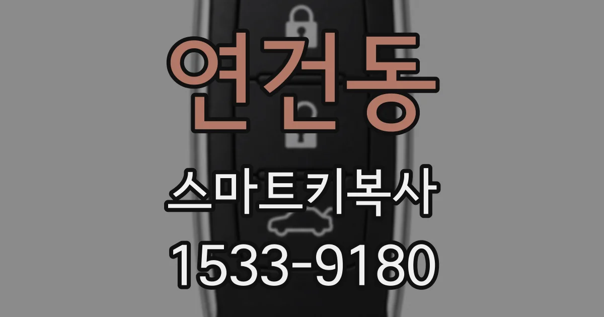 연건동 스마트키복사