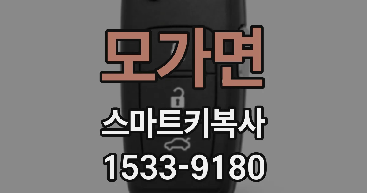 모가면 스마트키복사