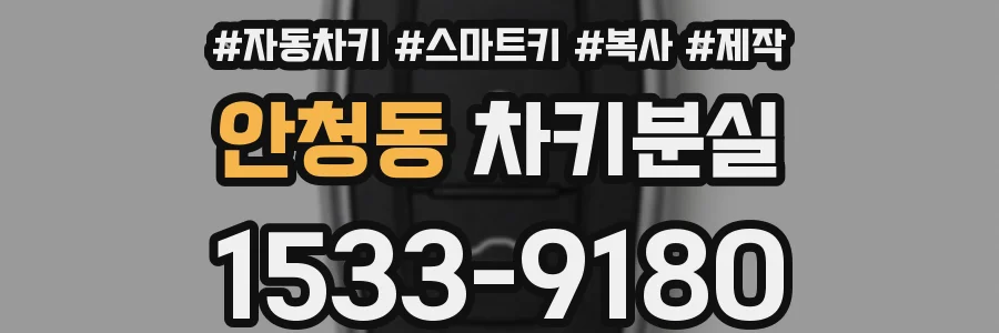 안청동 차키분실