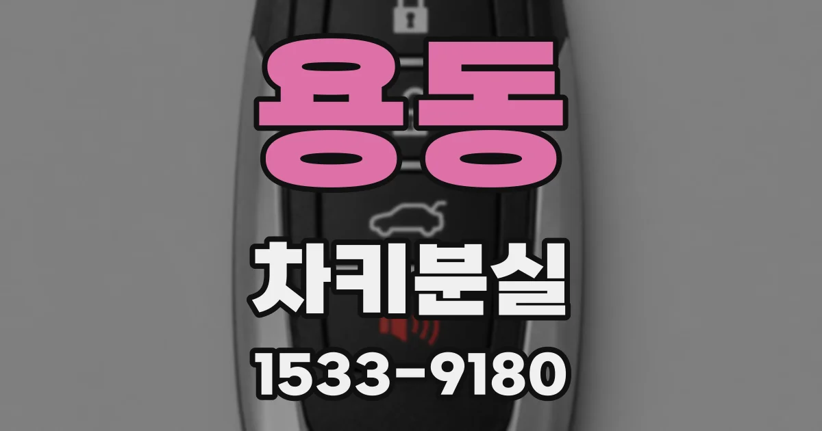 용동 차키분실