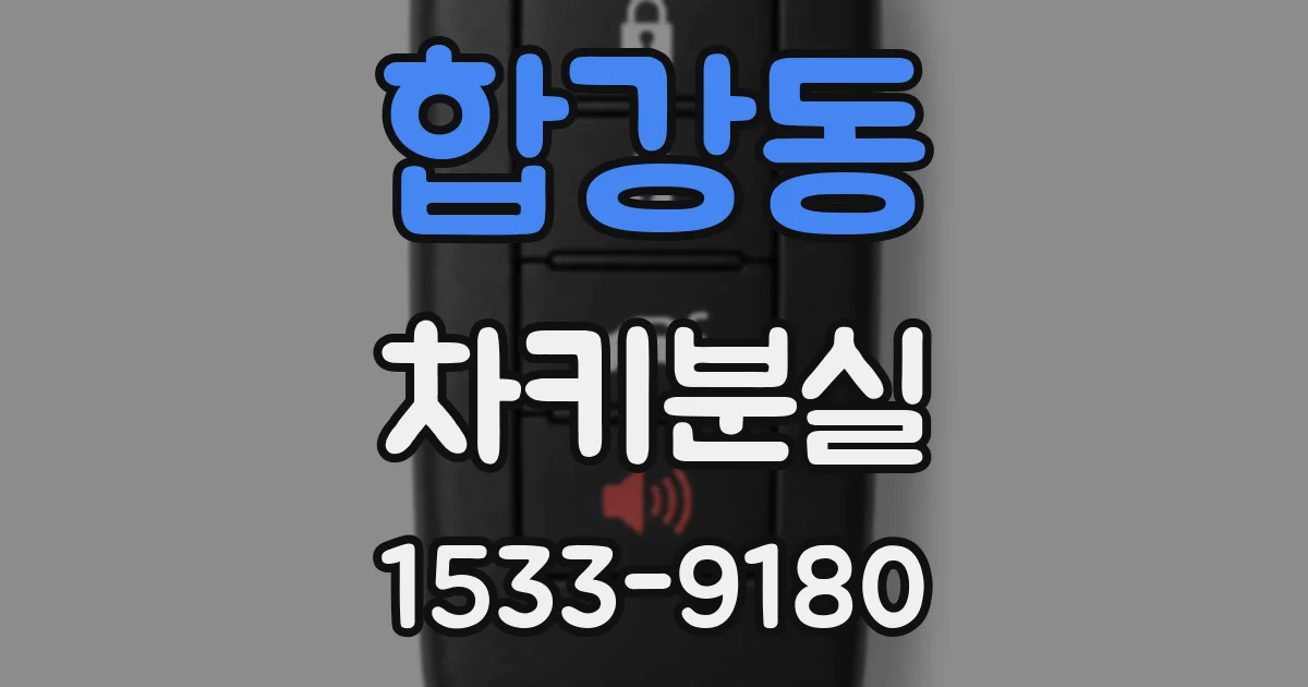 합강동 차키분실