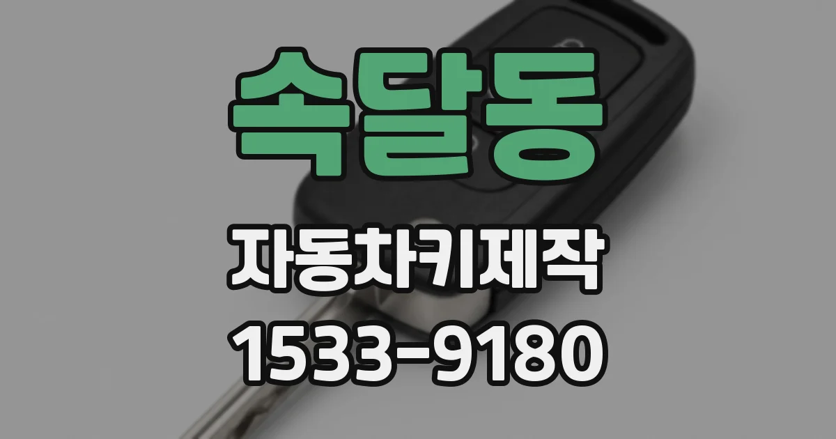 속달동 자동차키제작