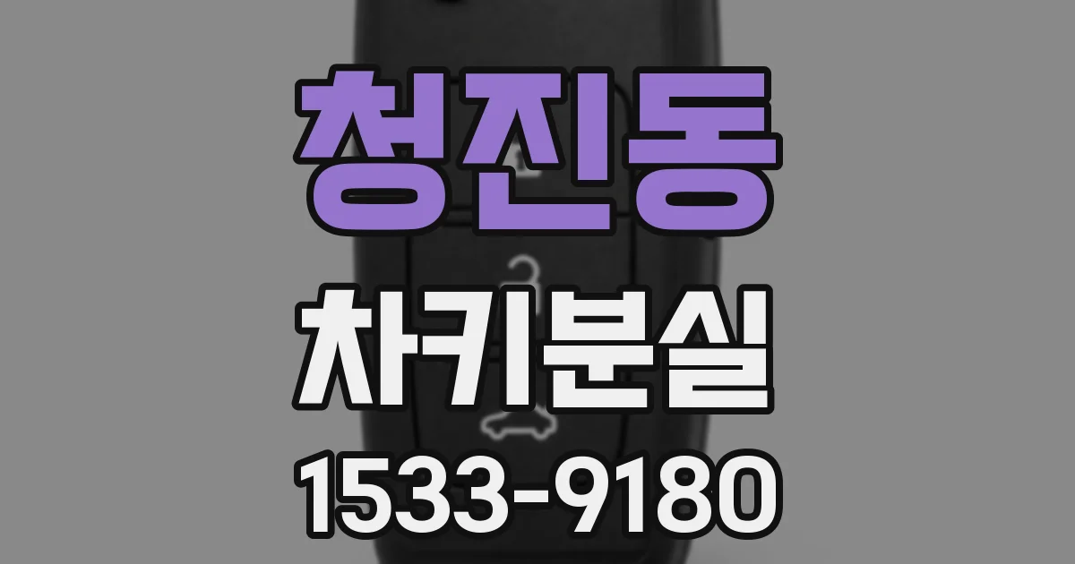 청진동 차키분실