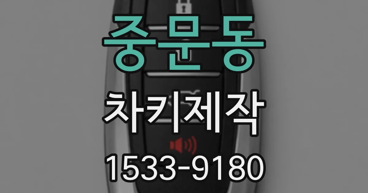 중문동 차키제작