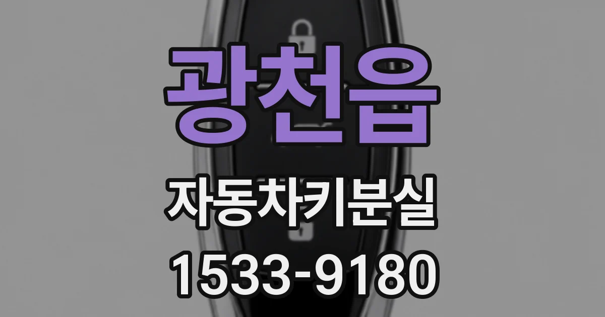 광천읍 자동차키분실