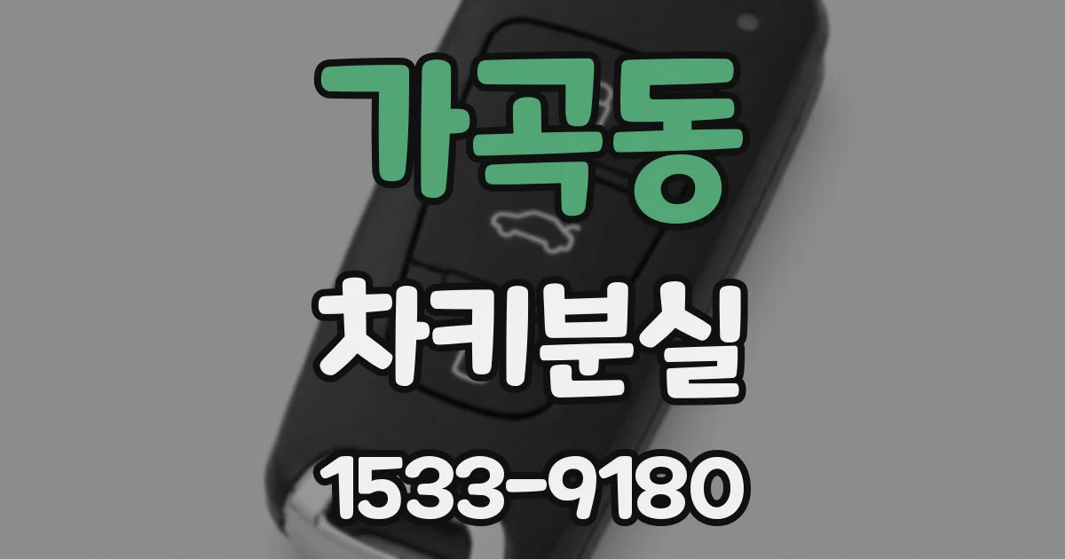 가곡동 차키분실