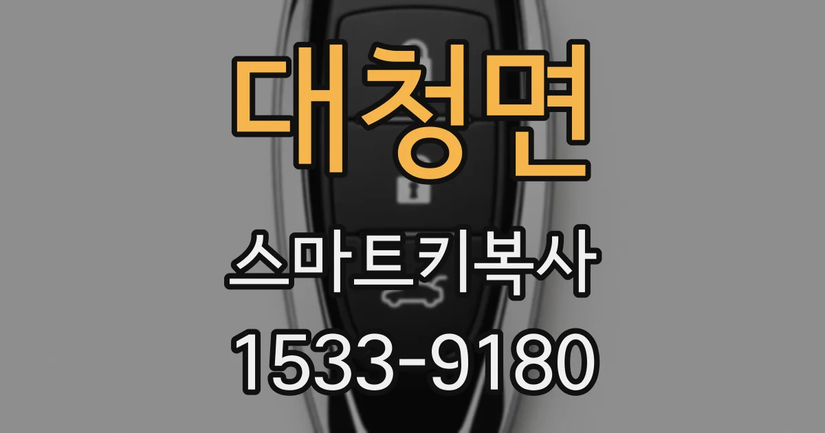 대청면 스마트키복사