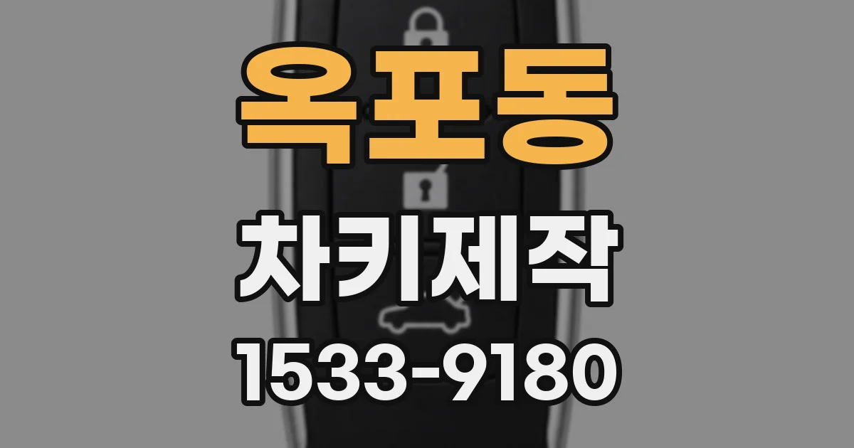 옥포동 차키제작