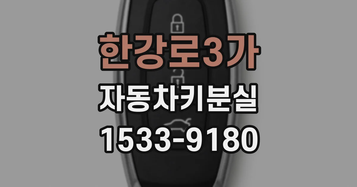한강로3가 자동차키분실