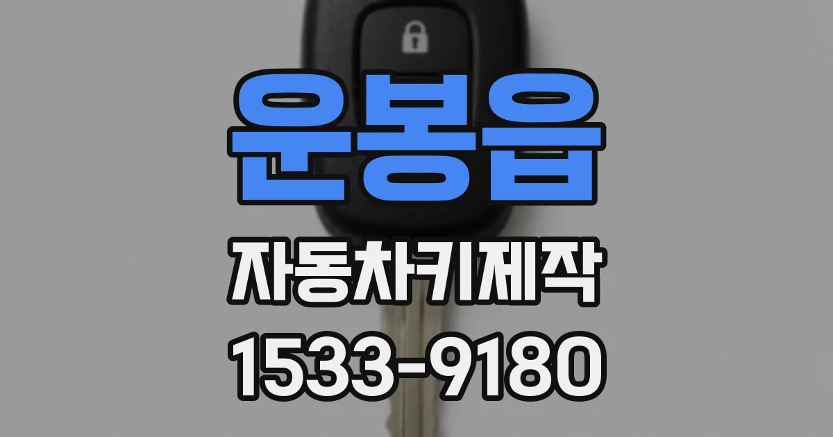 운봉읍 자동차키제작