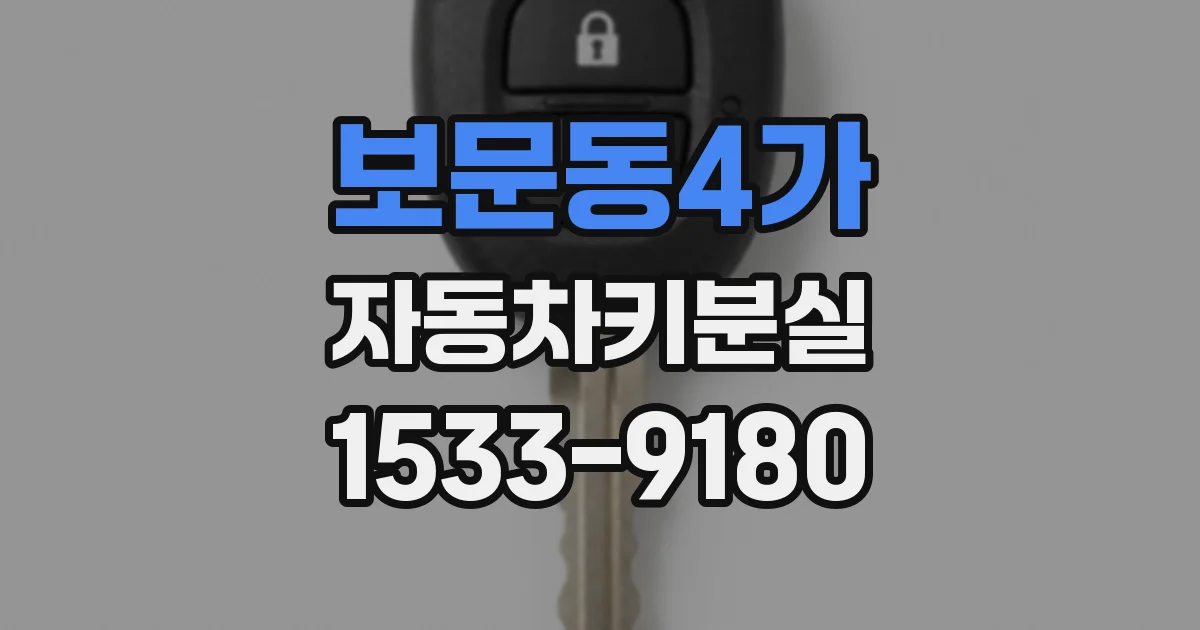 보문동4가 자동차키분실