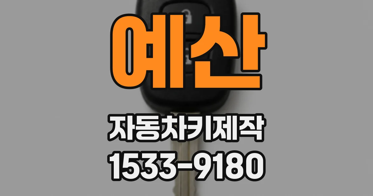 예산 자동차키제작