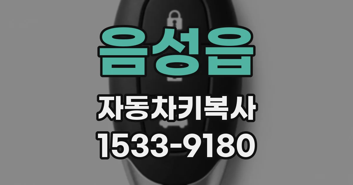 음성읍 자동차키복사