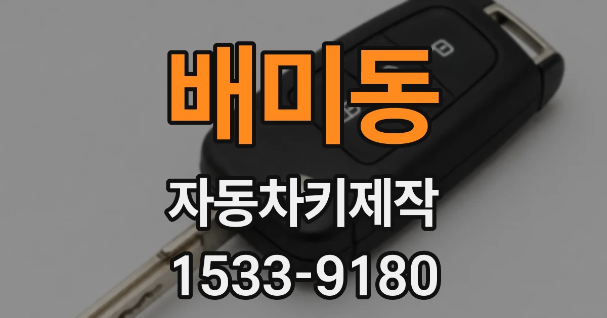 배미동 자동차키제작