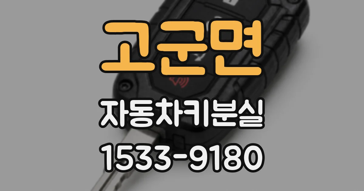 고군면 자동차키분실