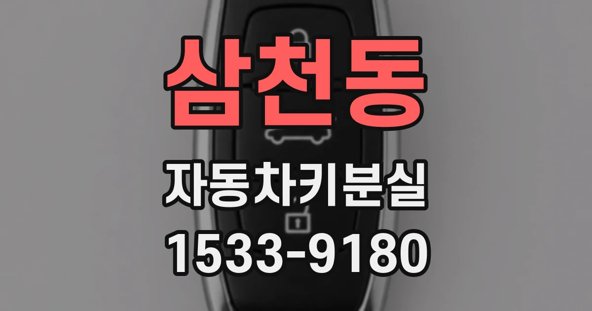 삼천동 자동차키분실