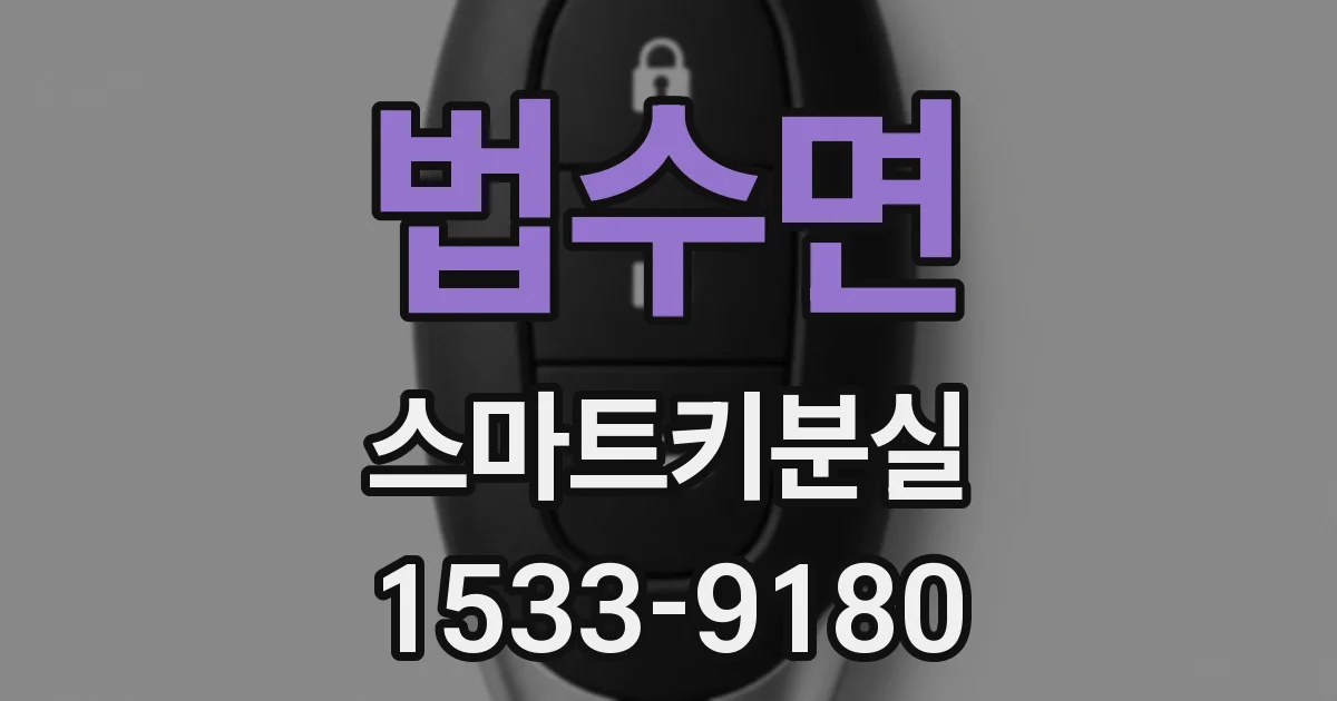 법수면 스마트키분실