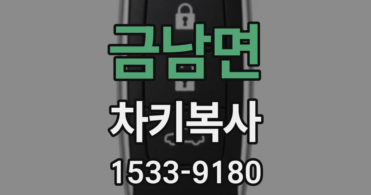 금남면 차키복사