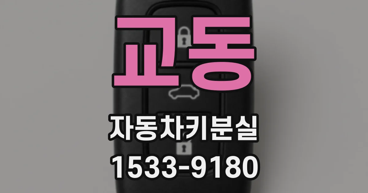 교동 자동차키분실