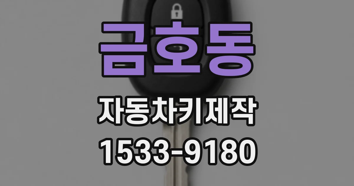 금호동 자동차키제작