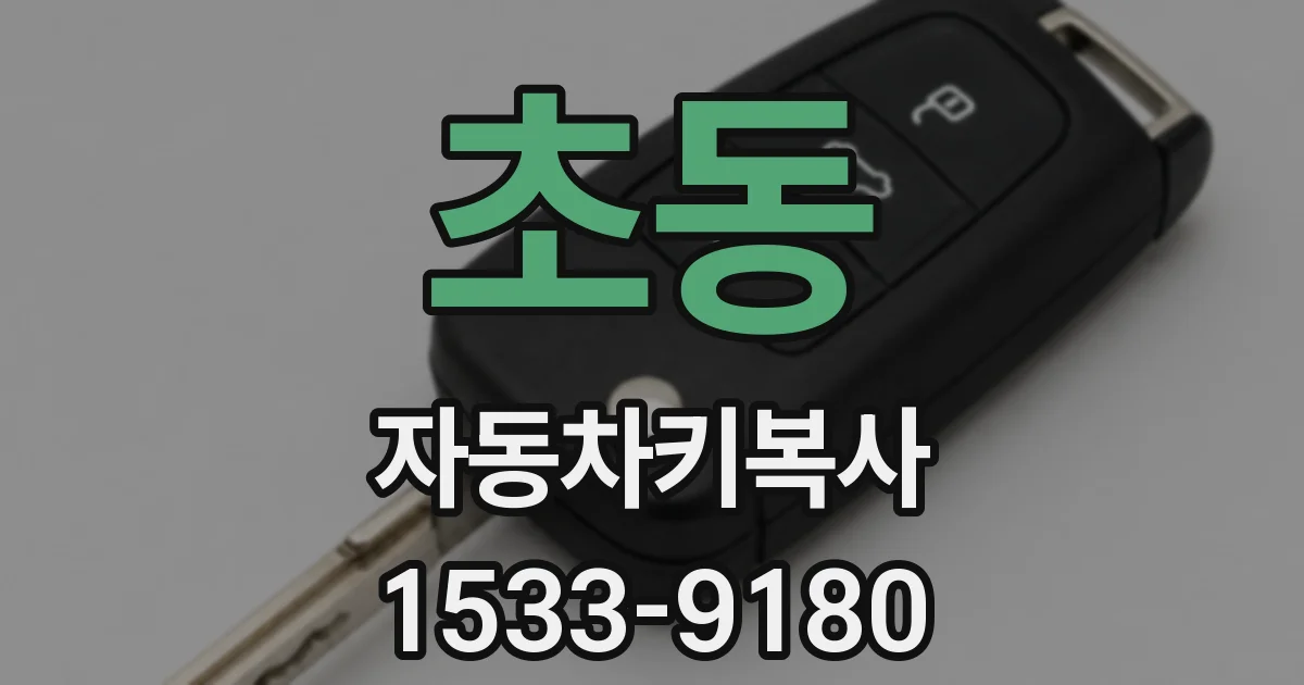 초동 자동차키복사