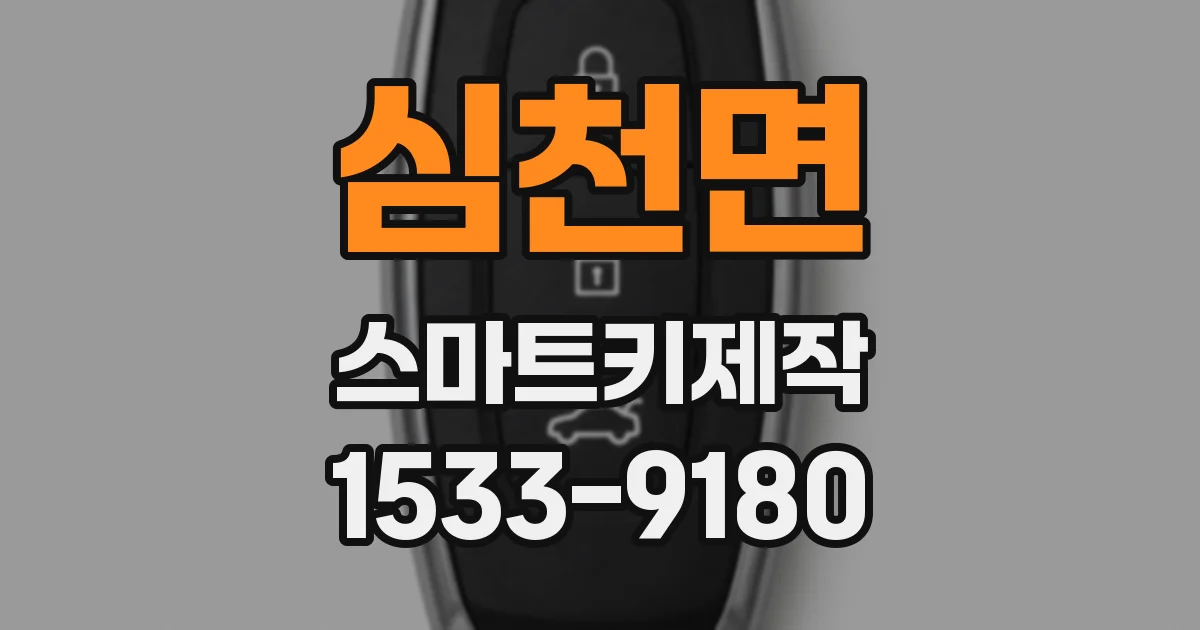심천면 스마트키제작