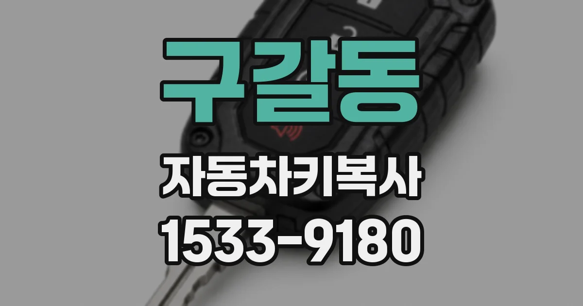 구갈동 자동차키복사
