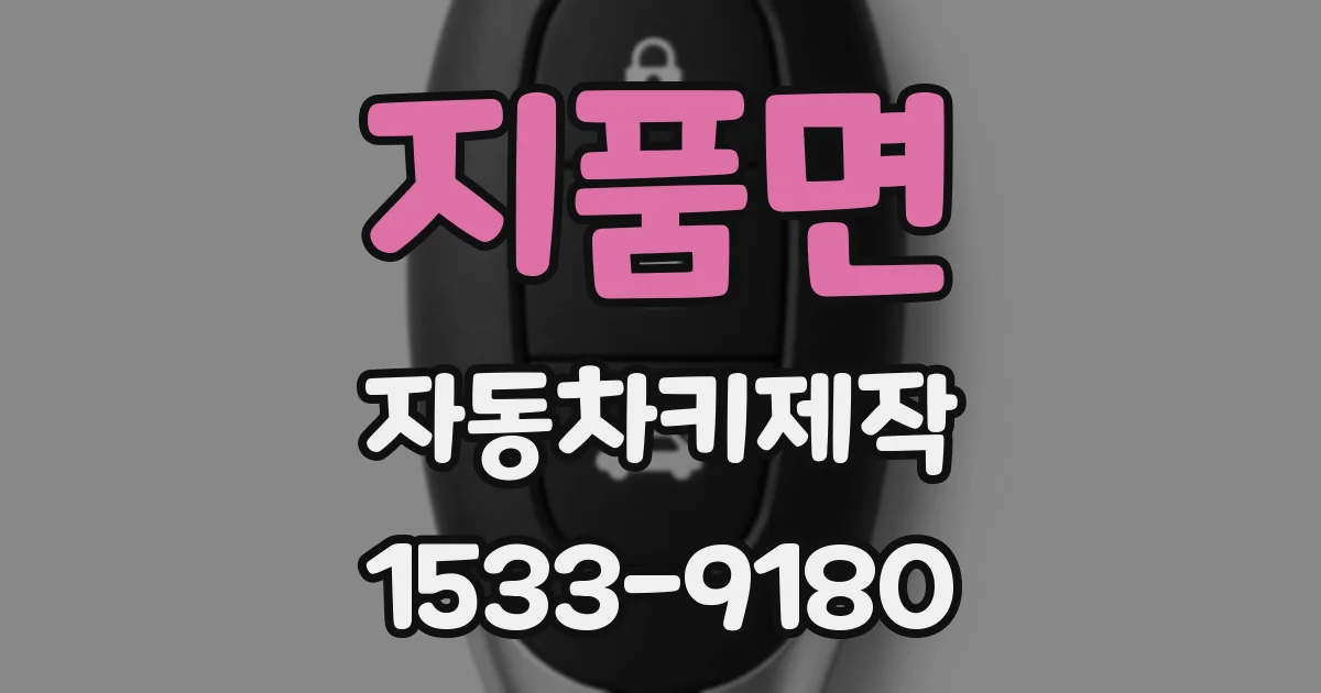 지품면 자동차키제작