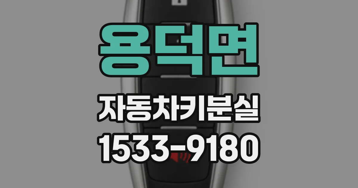 용덕면 자동차키분실