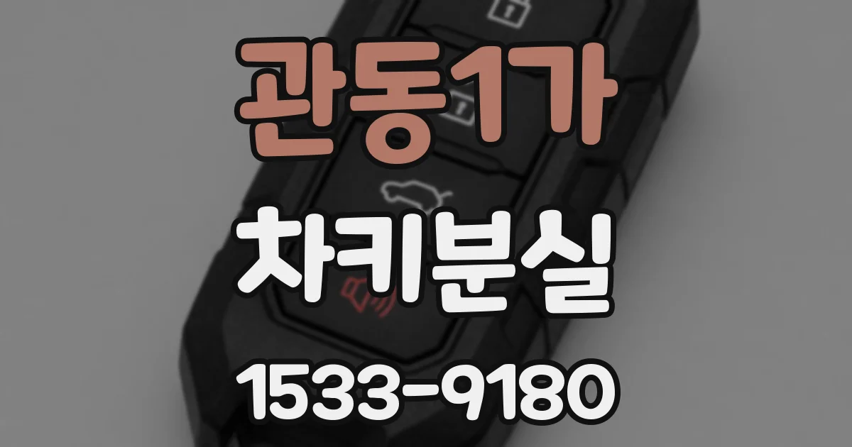 관동1가 차키분실