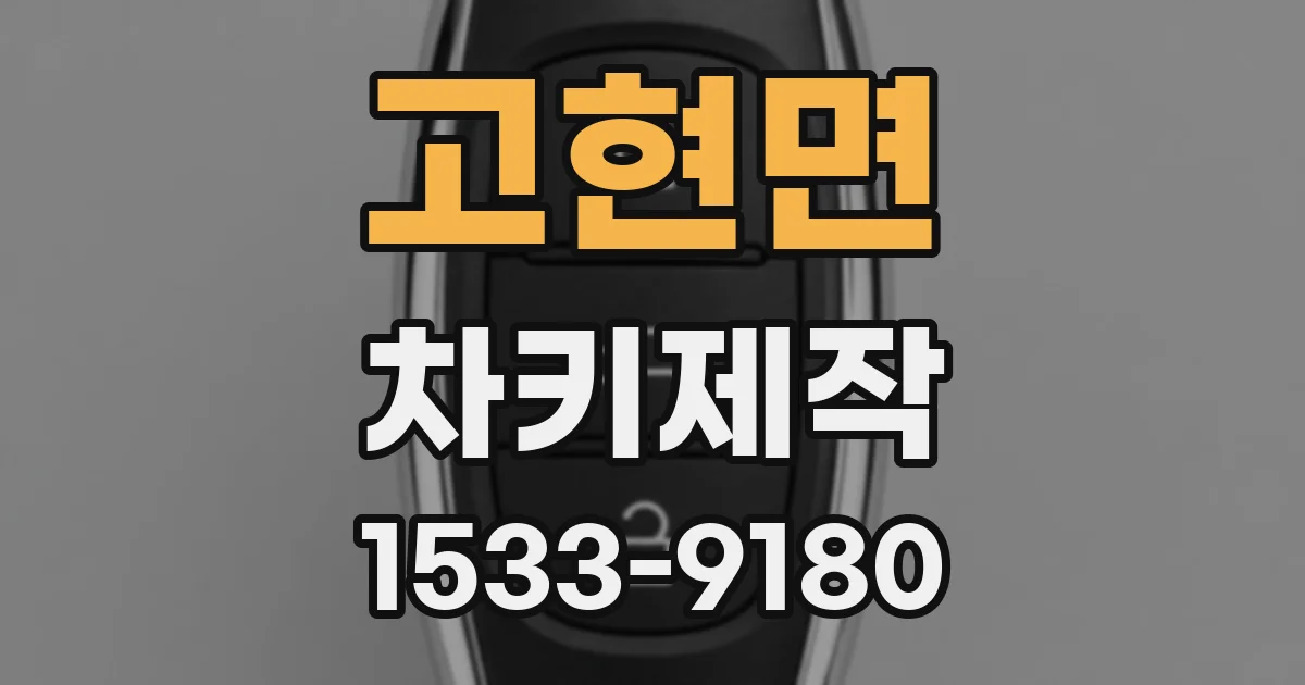 고현면 차키제작