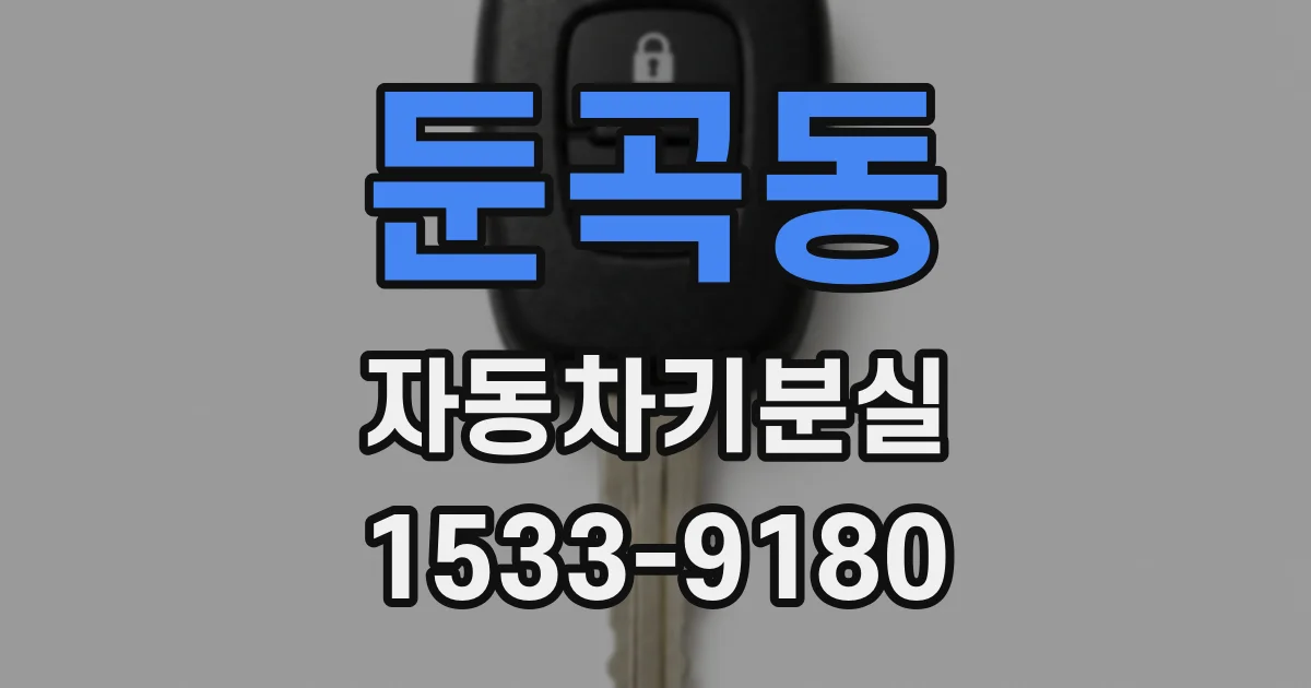 둔곡동 자동차키분실