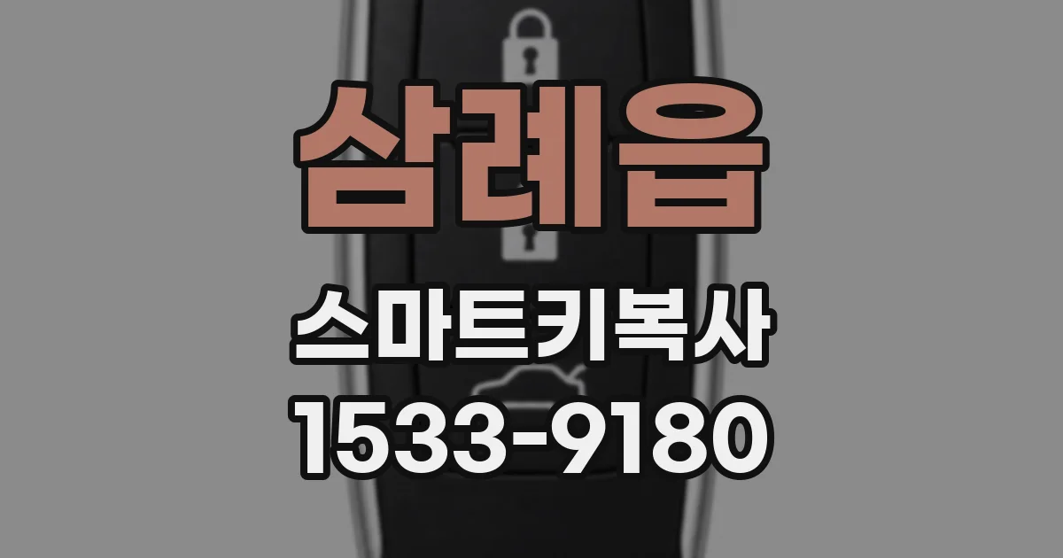 삼례읍 스마트키복사