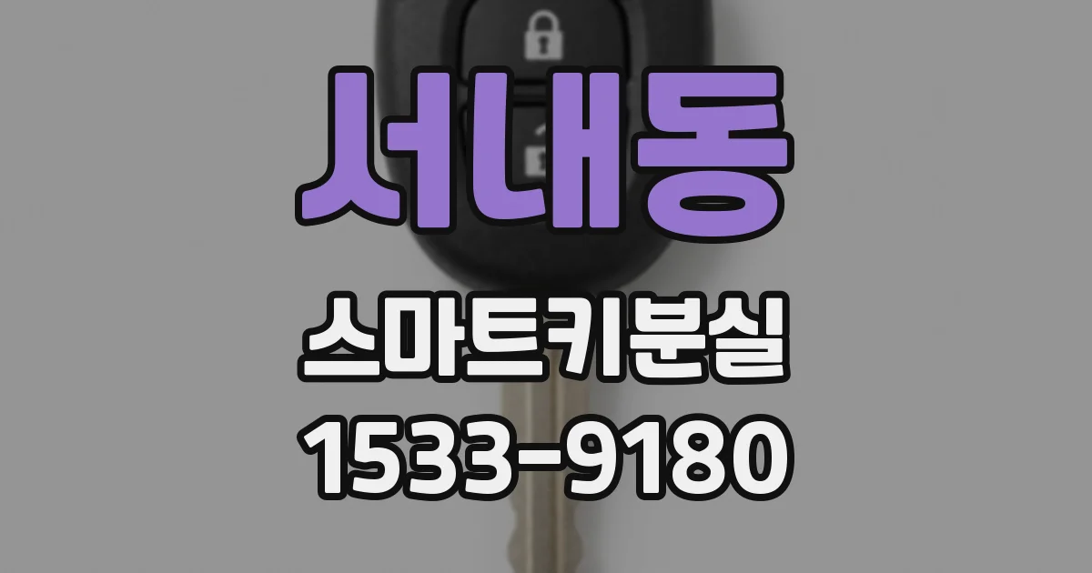 서내동 스마트키분실